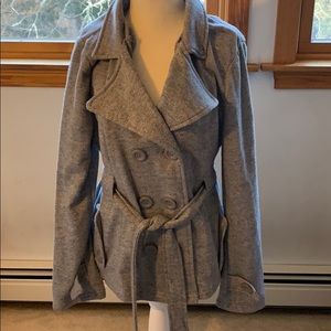 Lightweight gray like new. Cotton polyester blend